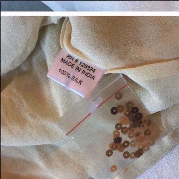 NEW HAUTE HIPPIE Cream Tan Brown Pink Silk Sequin Sparkle Bellini Mini Skirt M - Picture 8 of 8